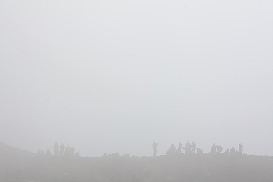 Nebel am Krater