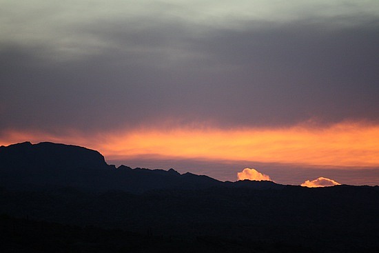 Sonnenuntergang in Ischigualasto