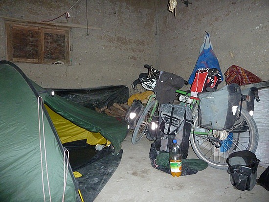 Camping in Küchenraum
