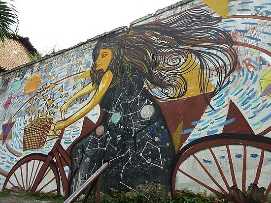 Fahrrad-Graffiti