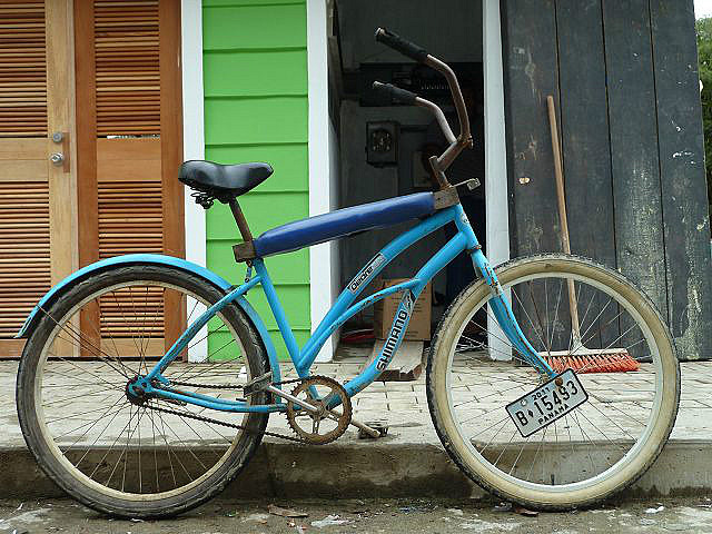 panamesisches Fahrrad mit Nummernschild