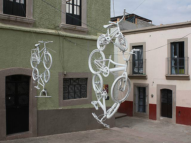 Fahrradkunst in Zacatecas