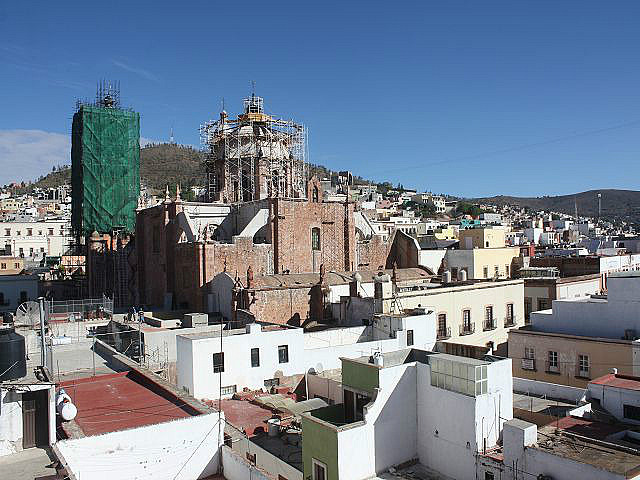 Zacatecas, von der Dachterrasse des Hostals