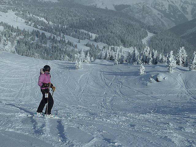 Downhill-skiing at "sunshine"