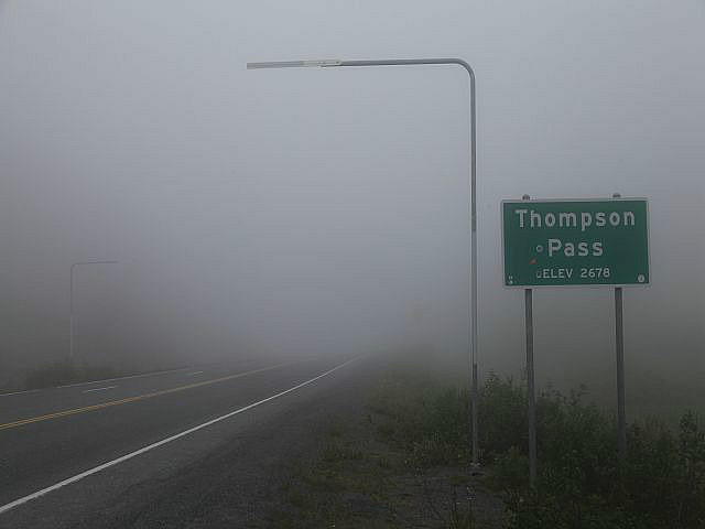 Thompson Pass, Sichtweite gleich Null
