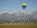 Heißluftballon über den Teton's