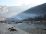 Avalanche Lake im Feuerrauch