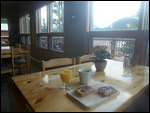 Frühstück in der Mount Engadine Lodge