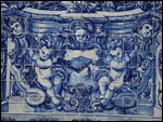 "Azulejos", blau-weiße Keramik